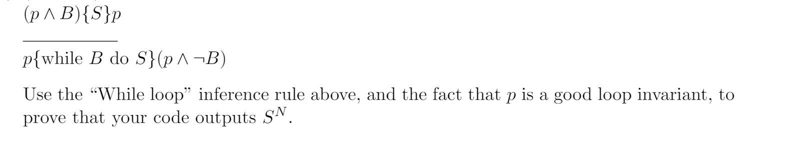 Let S, N N. Using the notation weve used in class, write
