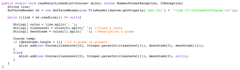How can I use the buffered reader for input a text file?