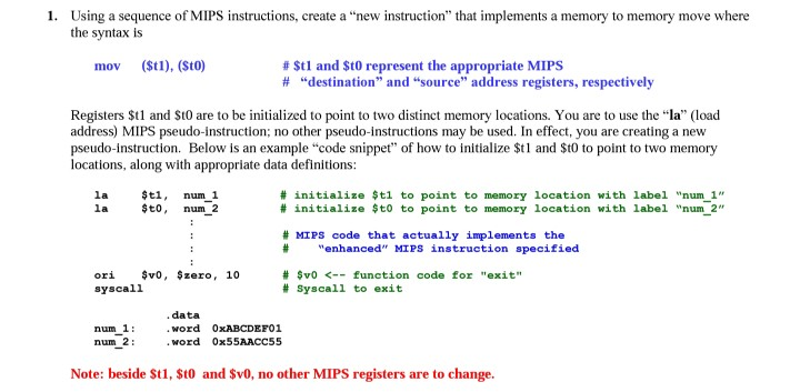 Verify the instructions using Mars or Mips simulation tool 1. Using a