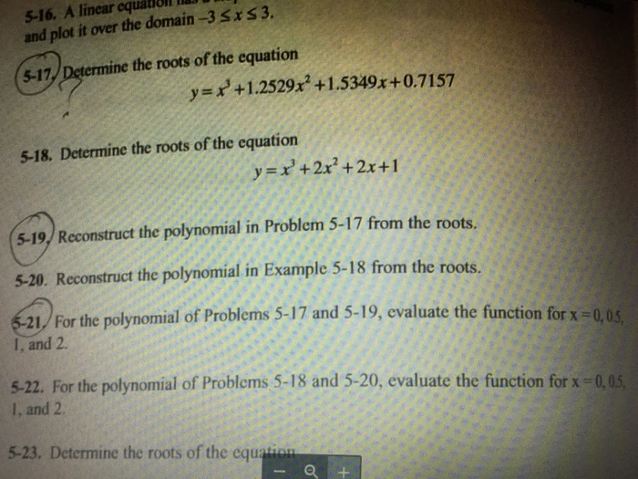  ADVANCED TECHNICAL ANALYSIS 17,19,21 ANSWER USING MATLAB 5-16, A linear domain