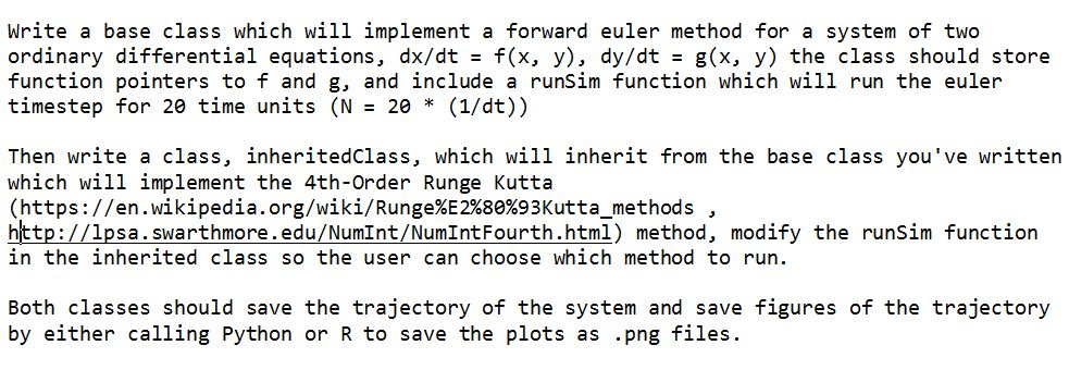 Coding in C++; then calling R Write a base class which will