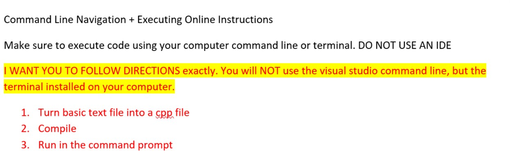 Please do through terminal. Dont use any IDE and send me the
