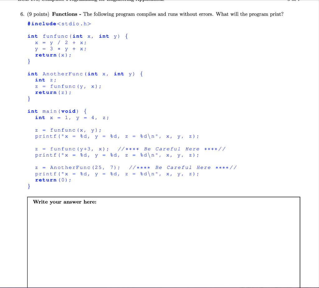 7; a * + = %d ", a, b); b = b