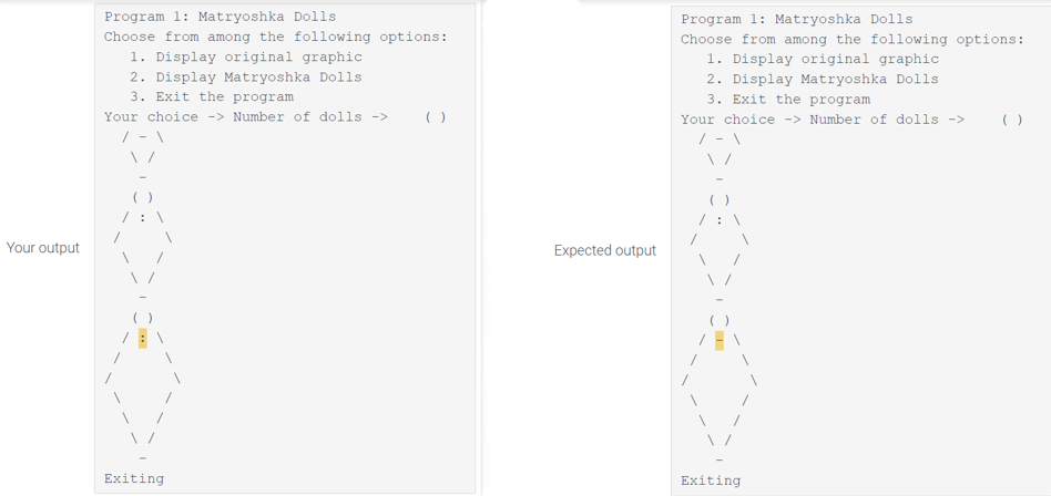 I am trying to fix this C++ program to print the expected