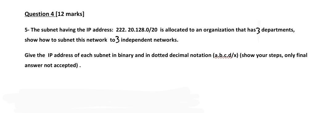  why we borrow 3 bit from host portion it must to