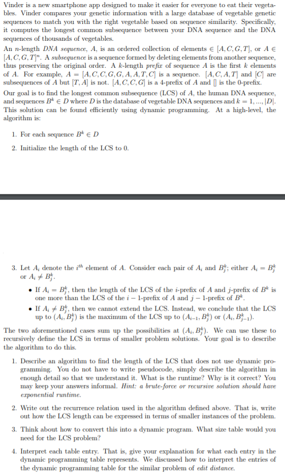 LCS stands for longest common subsequence. Vinder is a new smartphone