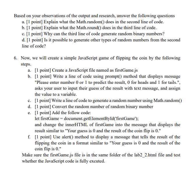What to do Please follow the steps and answer questions 4-5 in