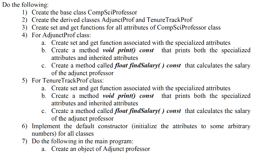 Each professor has name (type string), email type string), and facultyld (type