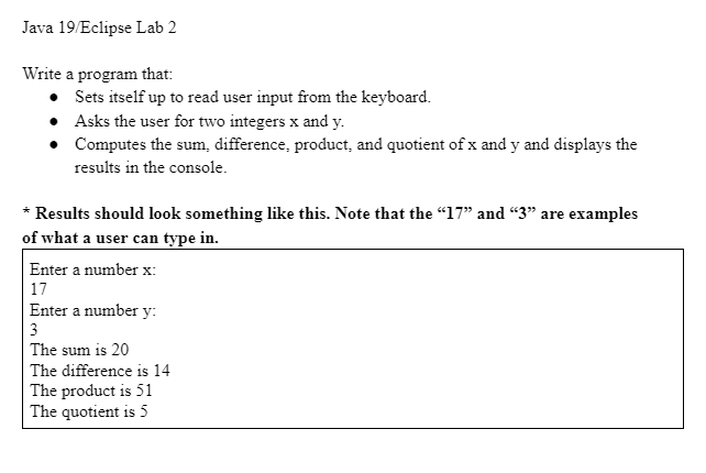  Write a program that: - Sets itself up to read user
