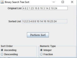 Design, write and test a program that performs a sort by using