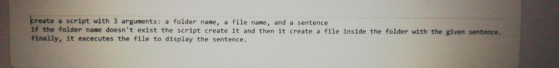  Operating system lab exam create a script with 3 arguments: a