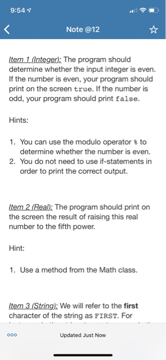 on 1/29/2019. To be completed individually. Parsing an Input Line Write a