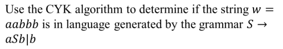  CYK Algorithm I can see how this is possible when deriving