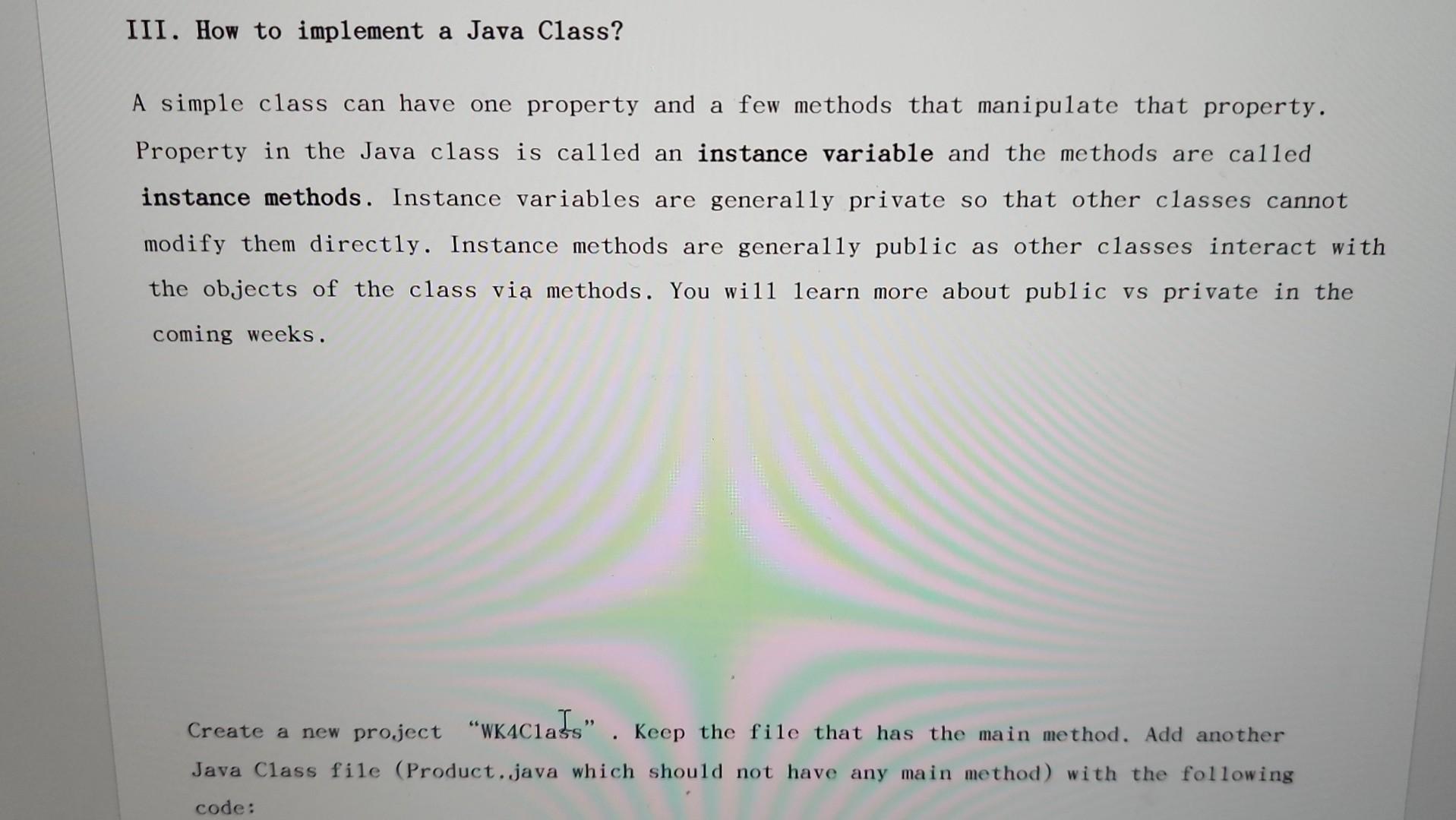 be discussed in class. 1. Convert your Student design in Part II