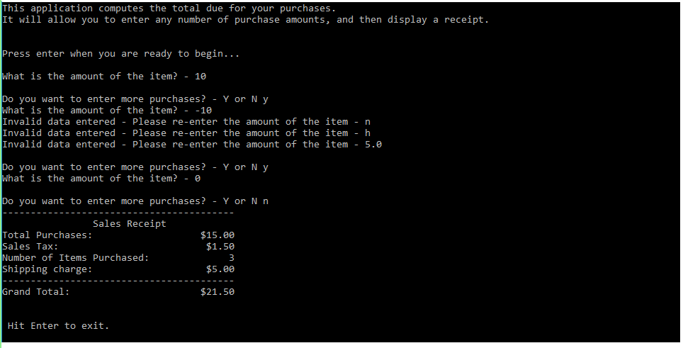 You aren't provided with any example code for this exercise // Your