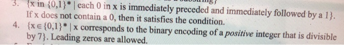  Construct DFSA s.x in 10,1)* each 0 in x is immediately
