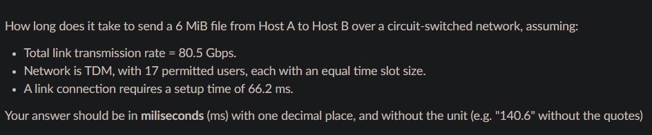 How long does it take to send a 6 MiB file