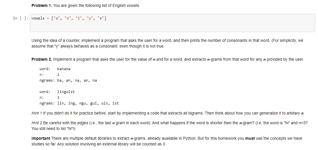 Please program in python. thank you. Problem 1. You are given the