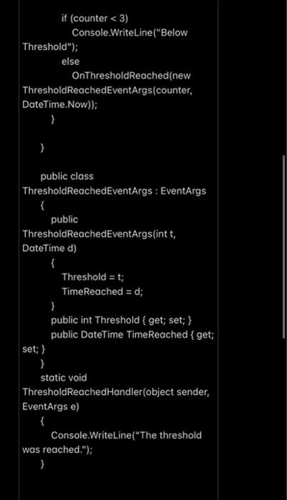 source replace the console.writeline statements with appropriate tracing methods MEDTERM ) Center