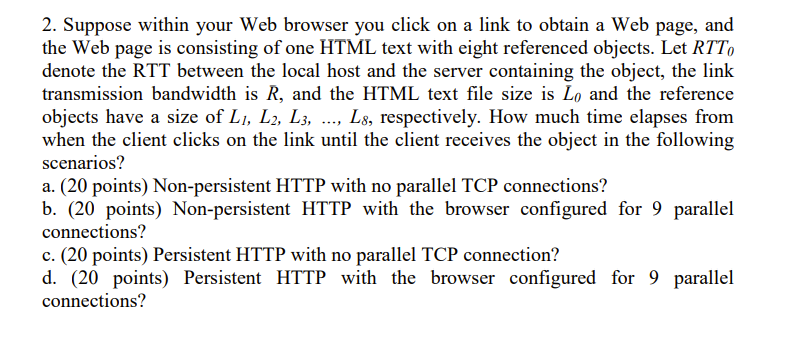  2. Suppose within your Web browser you click on a link