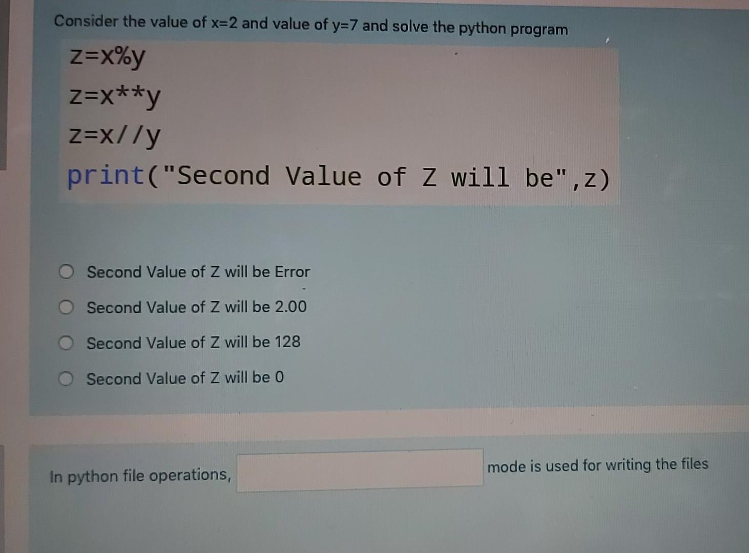 arr y=arr.array("i",[20,60,70,10]) y.append(55) y.pop(1) y.insert(0,35) print(y[-1],y[2]) Answer: Which of the following is