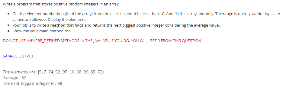 Write code with JAVA please Write a program that stores positive random