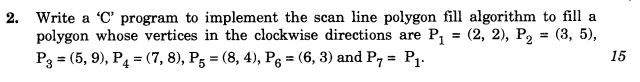  The C program needs to be implemented in OPENGL 2. Write