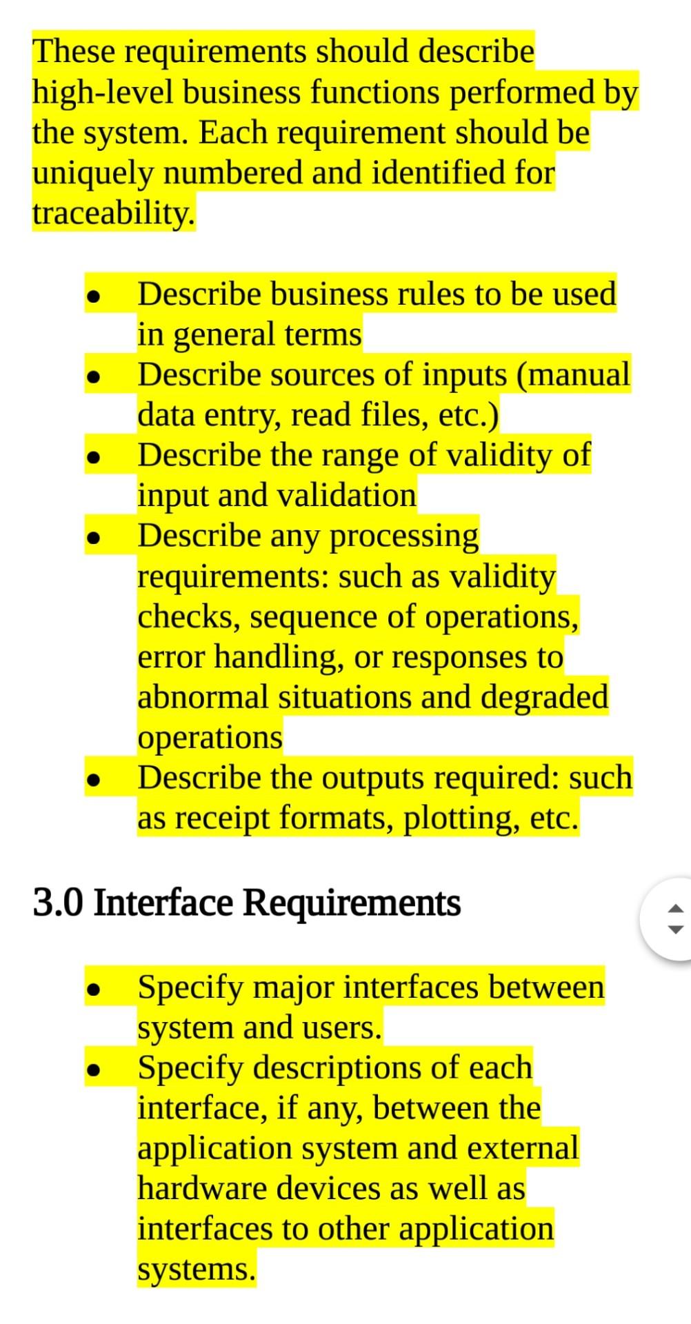 Describe the need for the system. - Briefly describe the system's functions.
