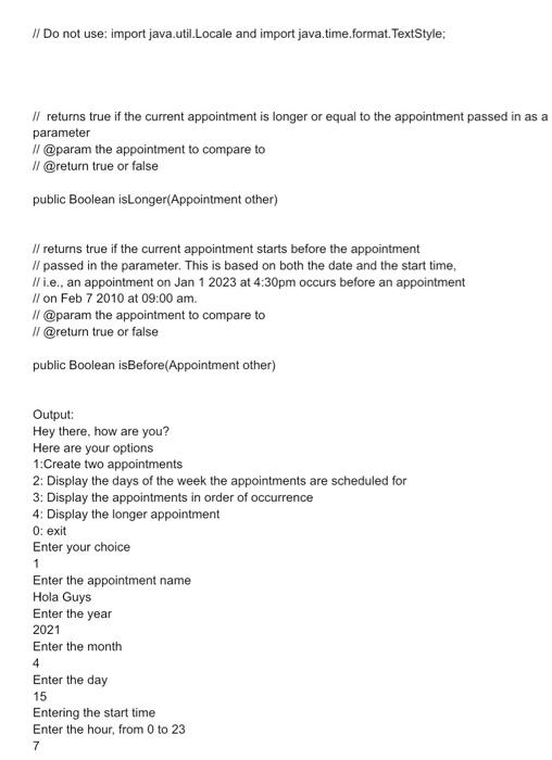 the menu-driven application, called ApptMenu. There will be four fields in the