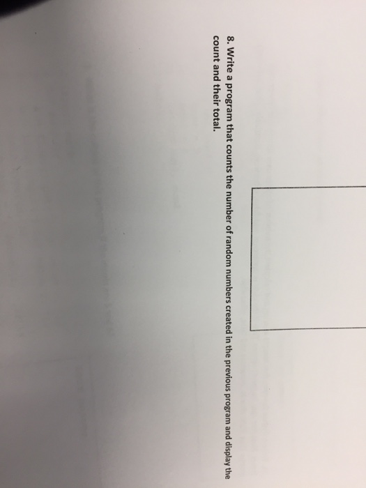  By python 8. Write a program that counts the number of