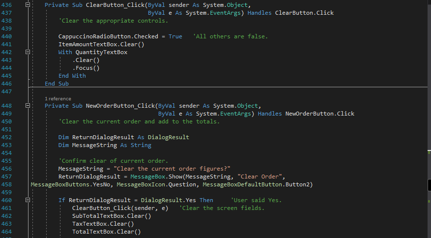 Decimal As Decimal2.25D ' Const LATTE PRICE Decimal As Decimal 1.75D :