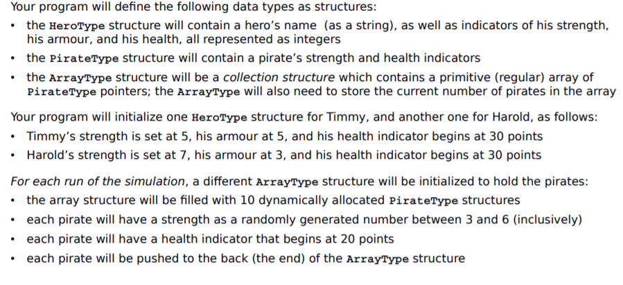 Assignment2.c: In function initpiratearr: Assignment2.c:52:51: error: incompatible types when assigning to type
