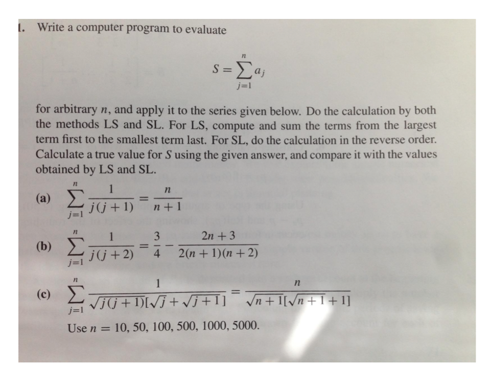 PLEASE HELP AND EXPLAIN? Write a computer program to evaluate 12 S