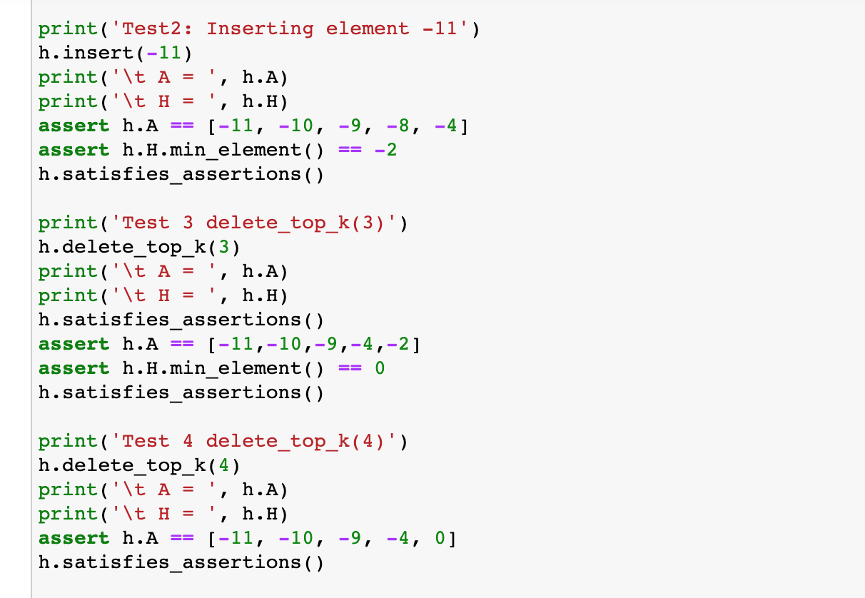 assert self.size ()>k \# we need not handle the case when size