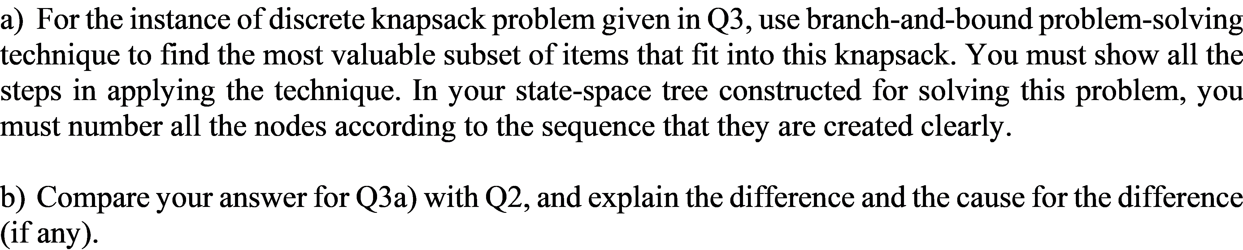 20 and the item information as follows: Item 1 2 3 4