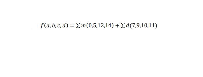 (m denotes minterm and d denotes don't care term). [20 points] 1