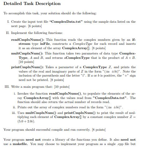 one task to be accomplished in this practical test. The main idea