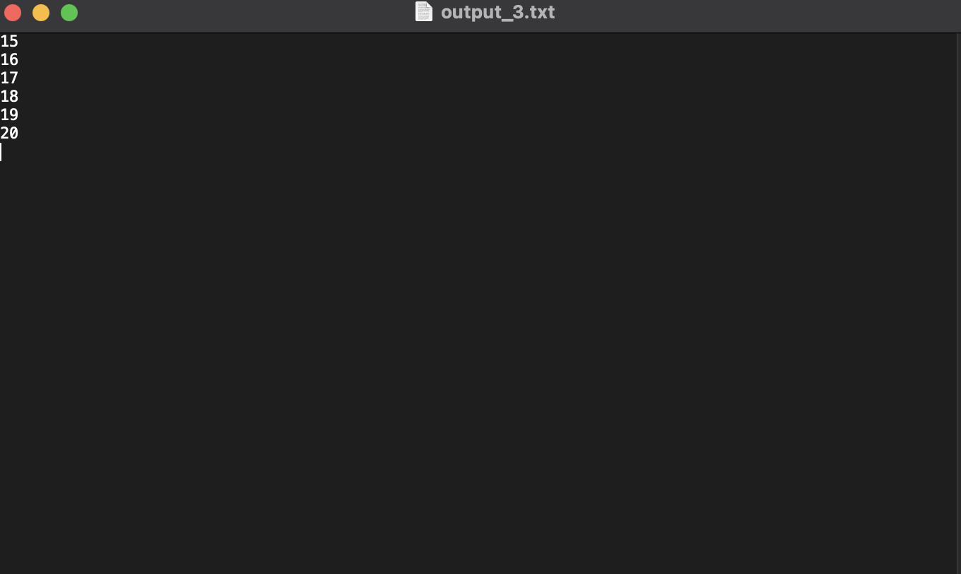 the length is not evenly divisible all output files length must not