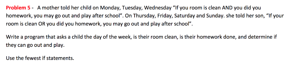 them in a program. a. A person's age is greater then and