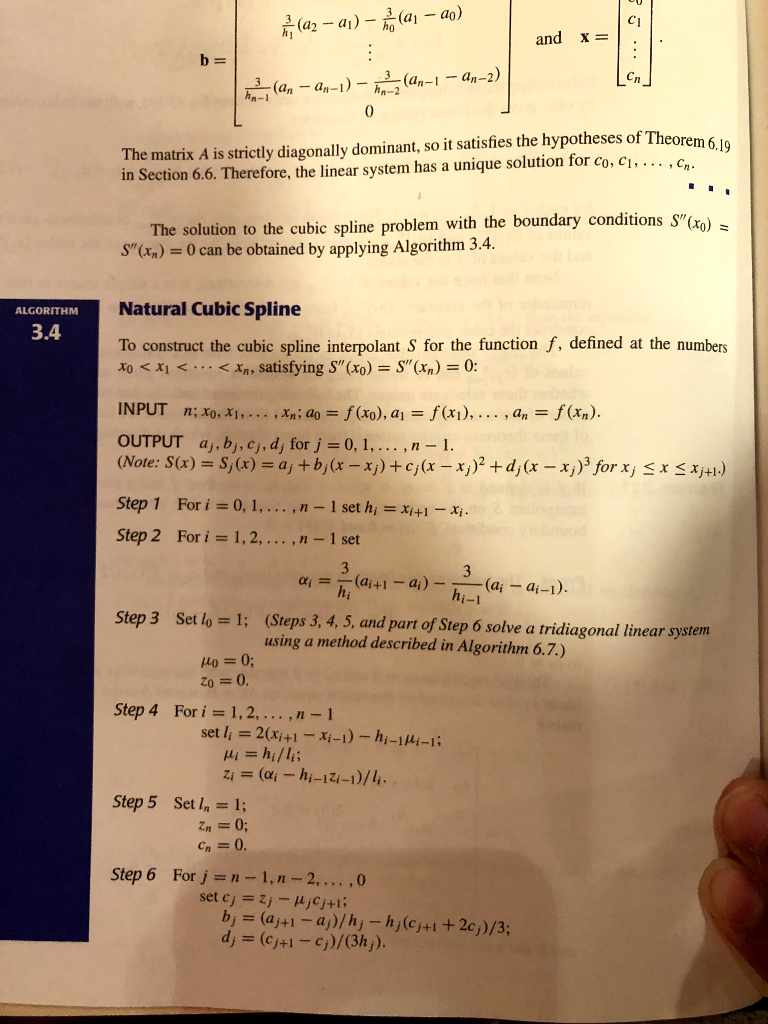  I need help making a program in python for Natural Cubic