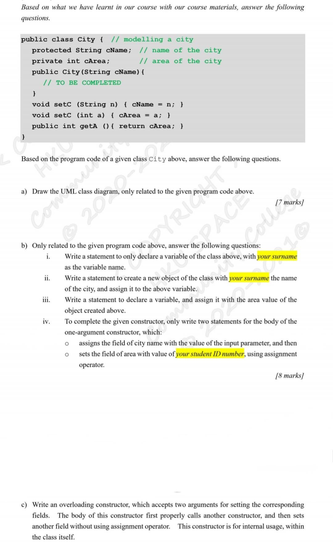 Based on what we have learnt in our course with our