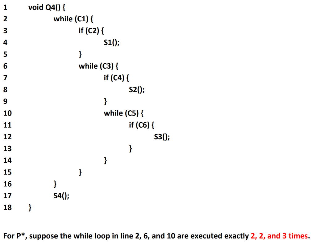 1. Draw the program graph. You must use line numbers to label