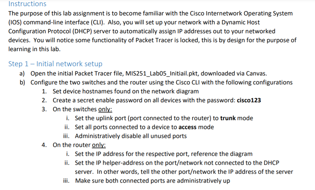 please Help!! Instructions The purpose of this lab assignment is to become