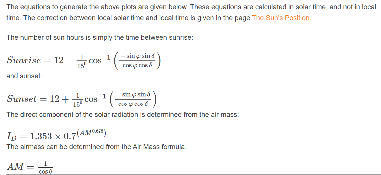 a flat-plate fixed-tilt stationary PV panel with the energy production by a