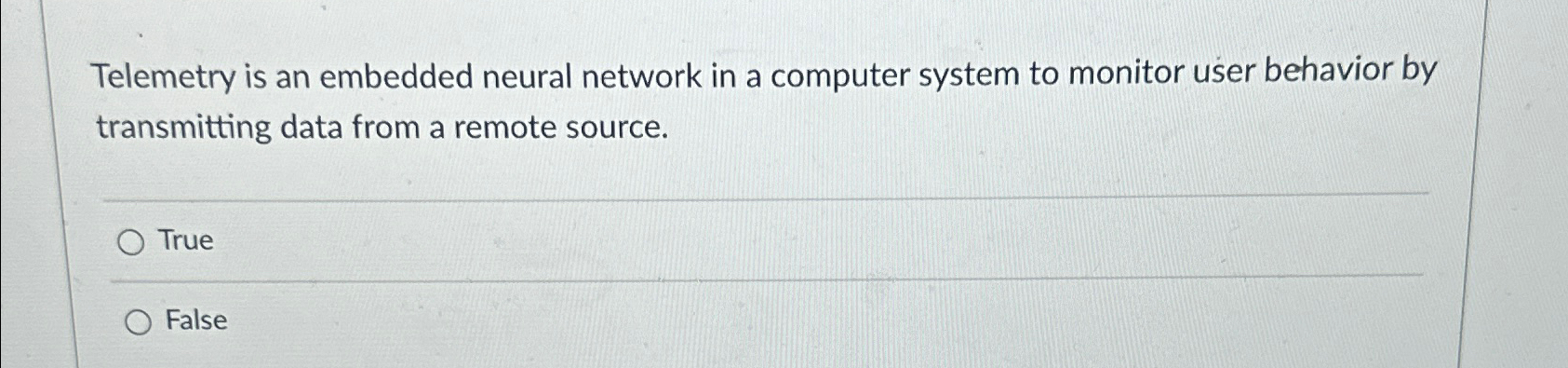  Telemetry is an embedded neural network in a computer system to