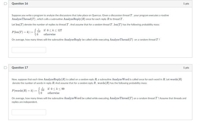  D Question 16 1 pts Suppose you write a program to