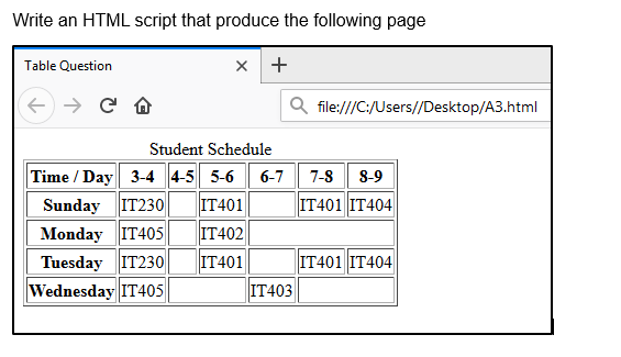 Hello Please don't write with your handwriting please! Write an HTML script