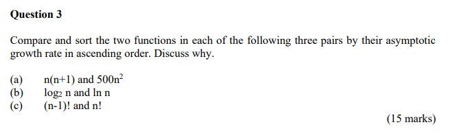 The question requires knowledge of Data Structures and Algorithms. Any code required