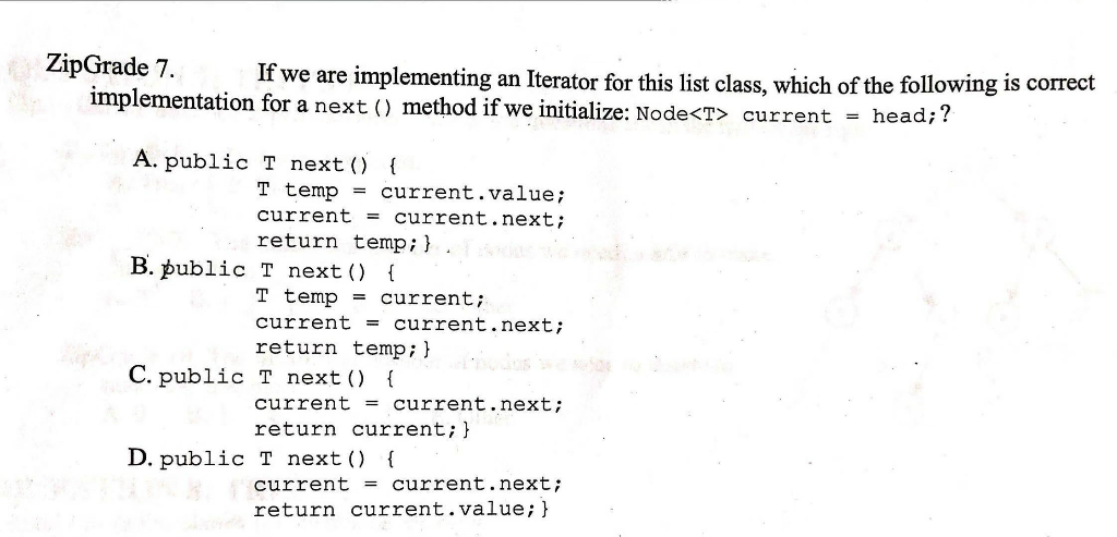 Node definition: class Node next; Node prev;) If we assume that every